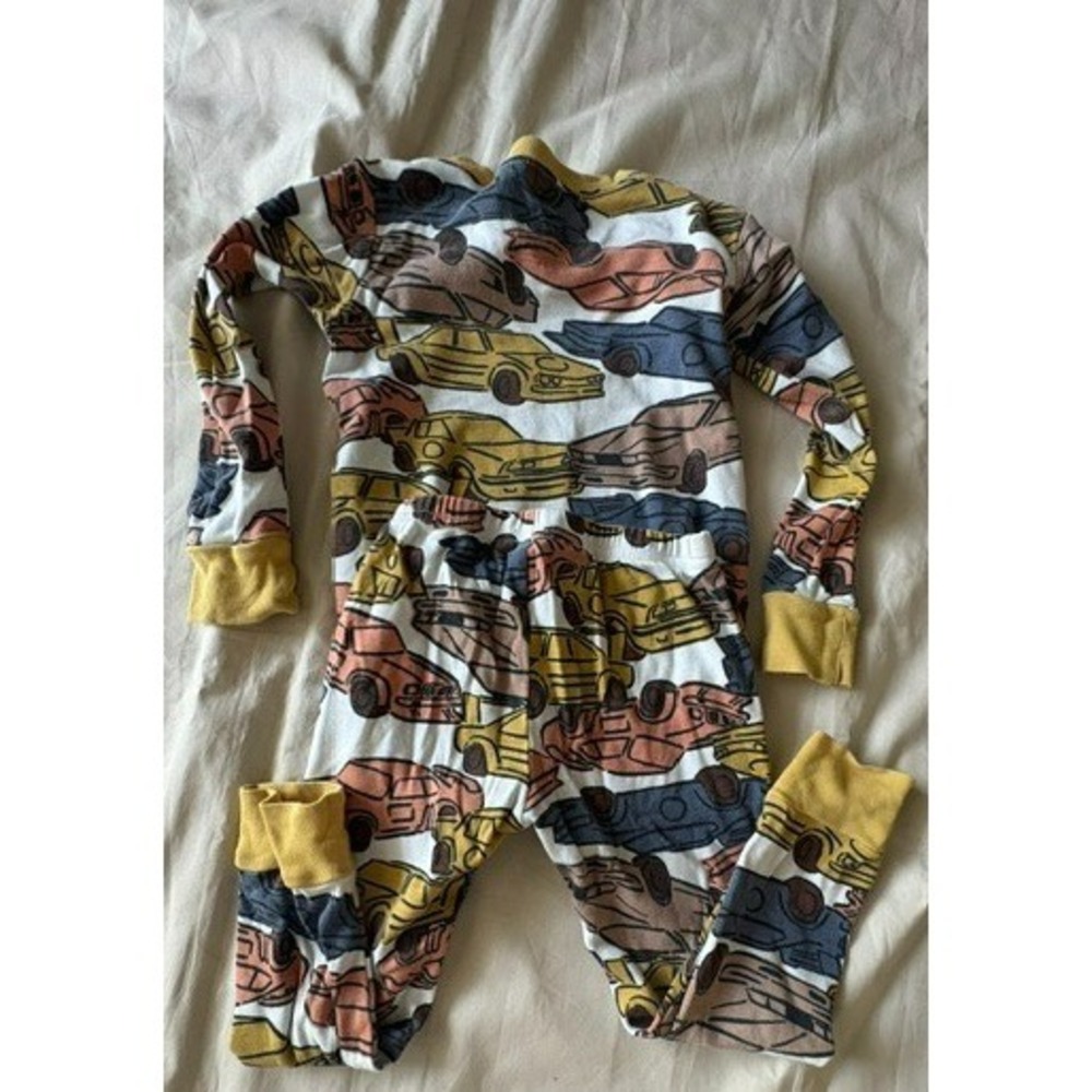 Carters Boy 2T Pajama Set Lot 2 Cars&Dinosaurs Print Long Sleeve Cotton Sleepwea - Picture 5 of 9